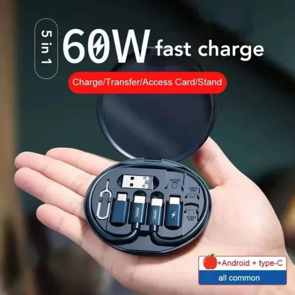 ( 5 In 1 ) Data Cable Set with 60w Fast Charging