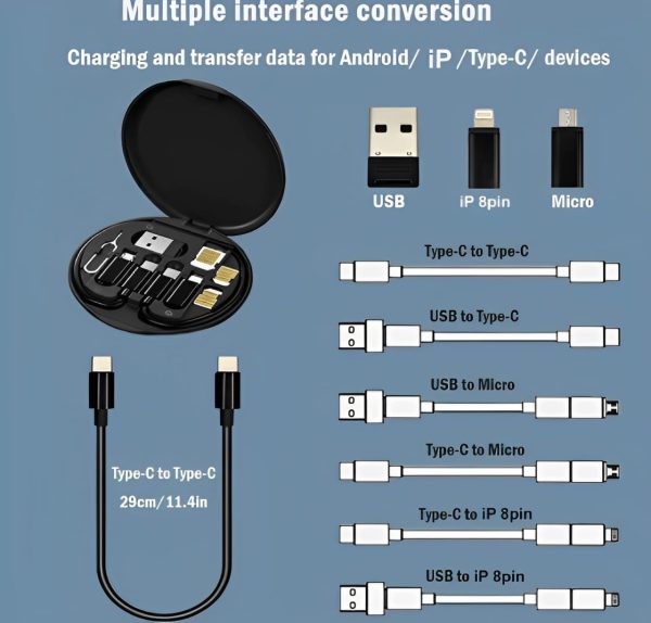 ( 5 In 1 ) Data Cable Set with 60w Fast Charging